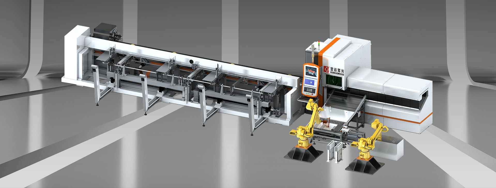 Fiber Laser Tube Cutting Machine FMS in Metal Pipeline