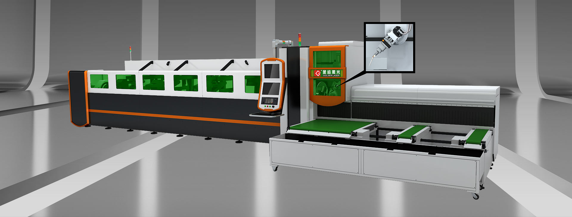 3D 5-axis Laser Tube Cutting Machine P2060A-3D / P3080A-3D