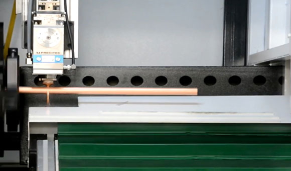 automated workflow of fiber laser tube cutting machine fms step 2