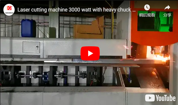 3kW Laser Cutting Machine With Heavy Chuck For Large Diameter Tube Cutting