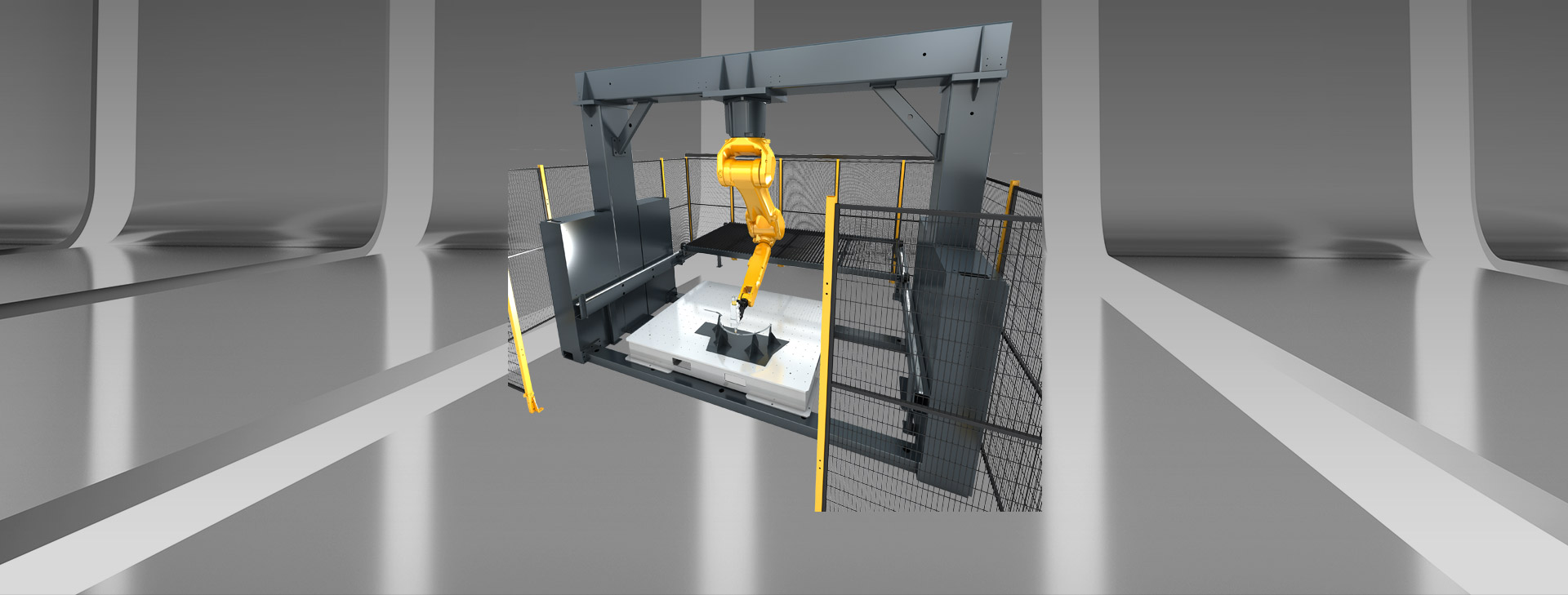 3D Robot Laser Cutting Machine with Gantry Structure