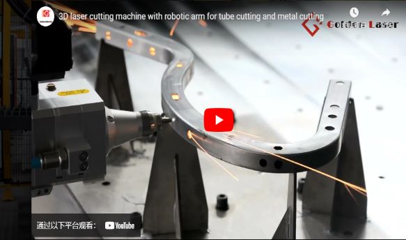 3D Laser Cutting Machine With Robotic Arm For Tube Cutting And Metal Cutting