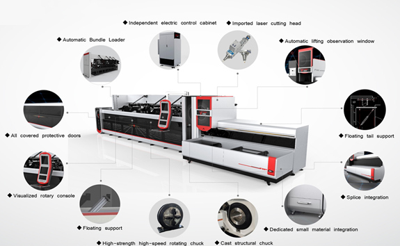Smart Fiber Laser Metal Tube Cutting Machine Systems