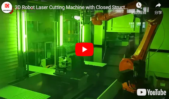 3D Robot Laser Cutting Machine with Closed Structure for Aluminum Cutting
