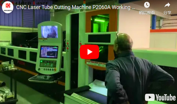CNC Laser Tube Cutting Machine P2060A Working in Italy